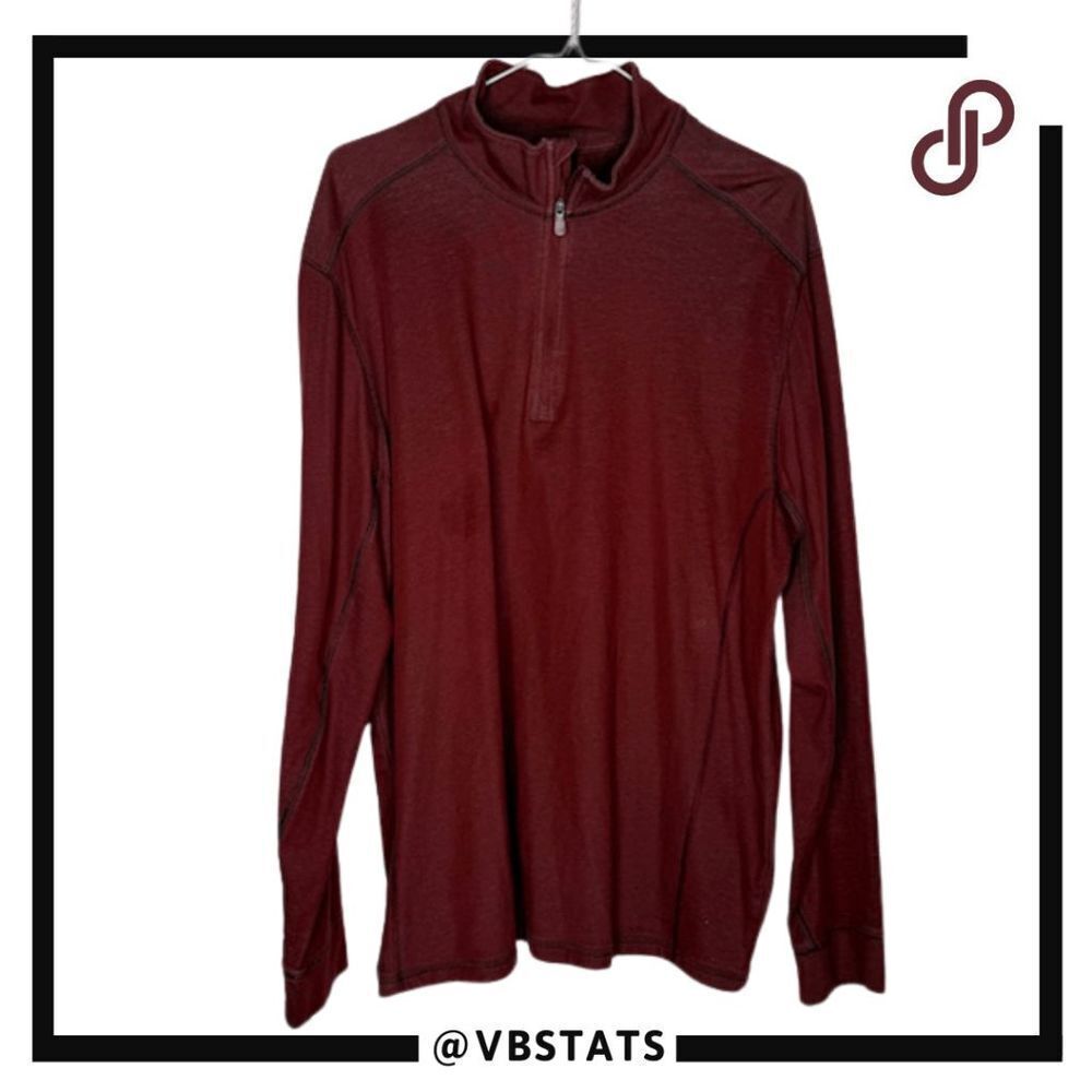 Tommy Bahama Men's  Quarter Zip Mock Neck Sweatshirt‎ Red Size XL